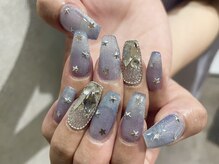 プロテア(protea)/マグネット×星スタッズネイル