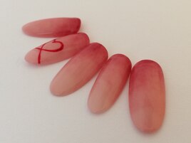 バレンタインネイル