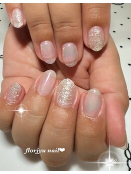 フロージュ ネイル(florjyu nail)/ラメ×オーロラ nail