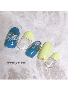 ホミヤンネイル(homiyan nail)/デニム風ネイル