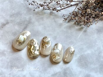 ヴィガー アンド ルックス 白金 目黒(Vigor&Looks)/淡水パール ニュアンスネイル