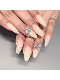 ビジューネイル/ワンカラー