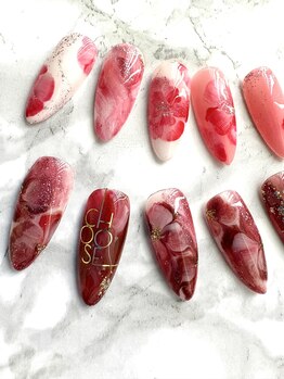 バレンタインフラワーアート