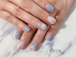 W-663 ニュアンスブルーネイル