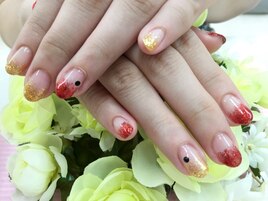 ゴールド＆レッド☆ラメグラ