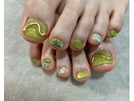 ～グリーンなフットネイル！～