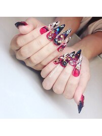 #スカルプ#成人式ネイル