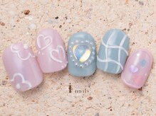 アイネイルズ 町田店(I nails)/ぷっくりフラワーハート11500円