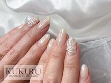 ククル(KUKURU)/透けキラ夏のシェルネイル　7810