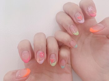 シェリーラメール 渋谷(cherielamer)/フラワーハートネイル