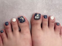 エムスラッシュ ネイル センター北店(M.SLASH)/ブルーXmasネイル