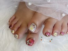 ドットミーバイシュエット(dot Me by chouette)/クリスマスフットネイル