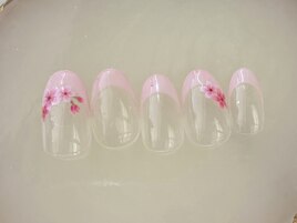 桜フレンチネイル