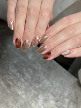 フェリス(feliz)/べっ甲×ミラーネイル