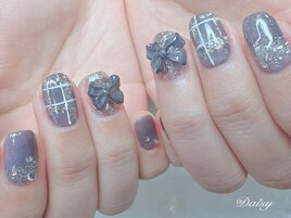 マグネットネイル　チェック柄