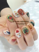 プライベート ネイルサロン マーマ(murmur)/クリスマスアートネイル