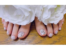フットネイル/大理石ネイル
