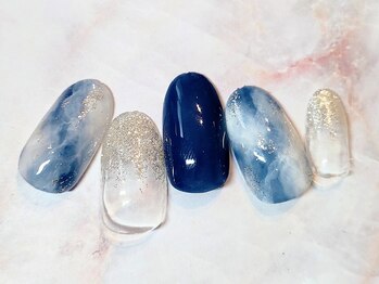 ミュゲットネイル(Muguet nail)/大理石風ネイル