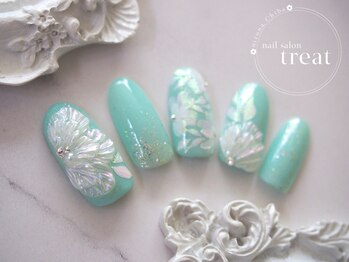 トリート(treat)/リッチ7月/エンボスフラワー