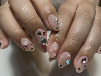 アイネイルズ 渋谷店(I nails)/【Momoka.h】キラキラストーン