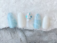 08ネイル(08 nail＆school)/大理石ネイル☆