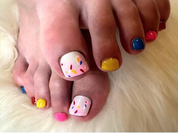 アミュリー ネイル アトリエ(Amury nail atelier)/ちぐはぐ パステル カラフル