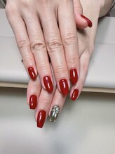 ジュンネイル(Jun Nail)/レッドネイル　ワンポイント入れ