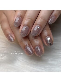 リッシュ ドゥ(RICHE deux)/秋色フラッシュネイル