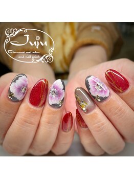 ジュジュ(Juju)/正月牡丹　エアジェルアート