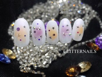 グリッターネイル(GLITTER NAILS)/ハロウィーンネイル/シンプル