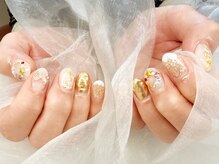 グレイヘアービューティー(gray hair beauty)/ホワイトのクリスマスネイル