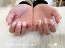 リオッサ オブ ラグーン(RIOSSA of Lagoon)/チェックｘ宝石ネイル♪