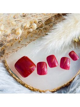 レイネイル レイアイ 光の森店(RAY NAIL ray eye)/秋フットデザインネイル