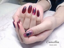 カメリア(Camellia)/手描き/ハンドジェル/フィルイン