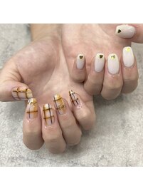2025冬ネイル【チェックネイル】