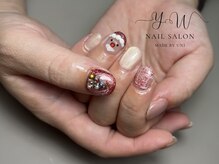 ユーネイル(YW nail)/４本アート＋パーツ