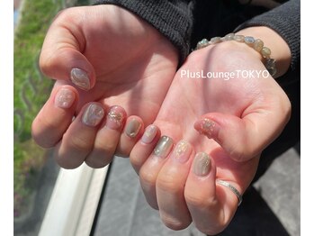 プルースラウンジ トウキョウ(Plus Lounge TOKYO)/ニュアンスうるちゅるネイル♪