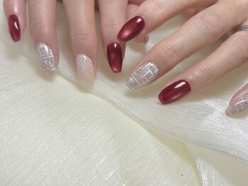 ビビネイル 松阪店(vivi.NAIL)/大人ツィードネイル