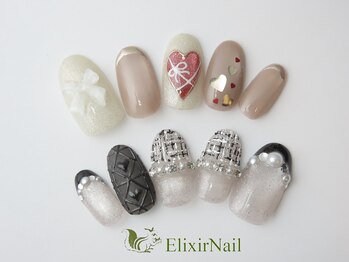 エリクサーネイル 渋谷(Elixir Nail)の写真/セミオーダージェルネイルが定額¥5280から施術可能☆あなただけの綺麗な指先になれるサロン♪