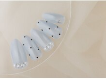 ヴァンネイル(VINGT NAIL nail&eye beauty)/水色ガーリーネイル・山藤