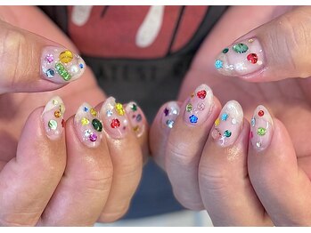 クリアベースのPOPネイル