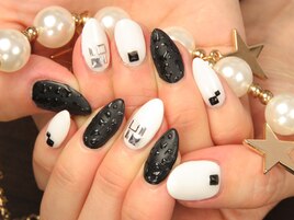 モノトーン水滴ネイル☆定額9280