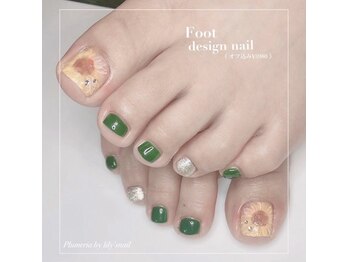プルメリア バイ リリーズ ネイル(Plumeria By Lily's Nail)/定額フットジェルネイル ¥5980