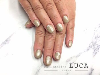 ネイルアトリエルカ(nail atelier LUCA)/s-49 ラメパールワンカラー