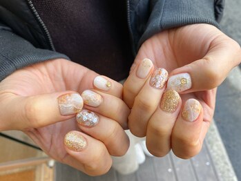 ネイルアルケー(Nail ARCHE)/天然石ニュアンスネイル