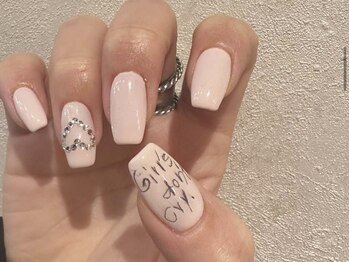アイネイルズ 天神今泉店(I-nails)/落書きベビーピンクネイル