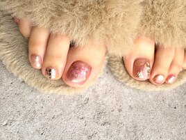 ニュアンスフットネイル♪