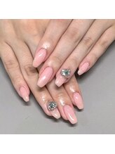 ザ バーム 船橋店(THE BALM)/ハートビジューネイル/船橋