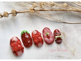 いちごチェック　ベビーピンク