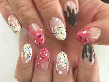 ラリュールネイル(L'Allure nail)/バレンタインネイル¥9200